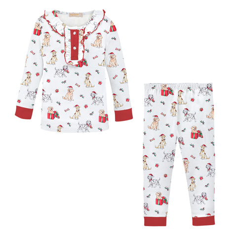 Holy Doggy Christmas Ruffle Pajamas