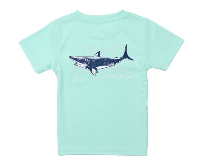 Boys Performance Tee SS Topo Shark Seafoam