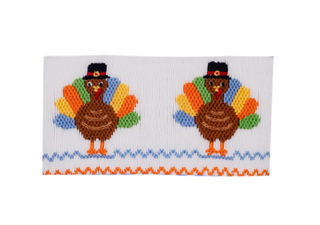 Boys Long Sleeve Smocked Turkey Shirt