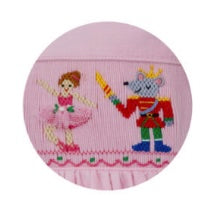 Girls Pink Corduroy Nutcracker Christmas Dress