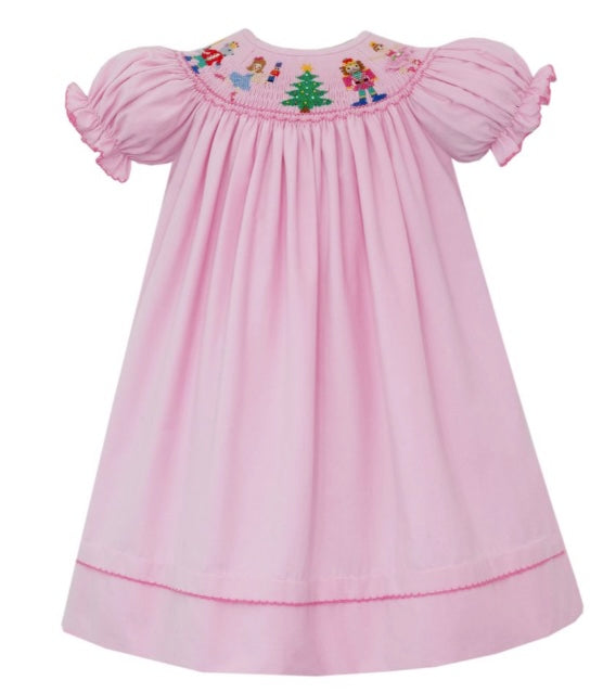 Pink Corduroy Nutcracker Christmas Dress