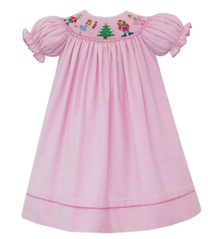 Pink Corduroy Nutcracker Christmas Dress
