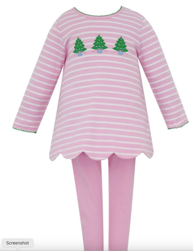 Girls Christmas Tree Pantset