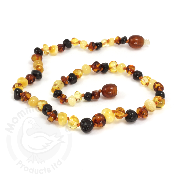 Amber Teething Necklace - Baroque Multi Necklace