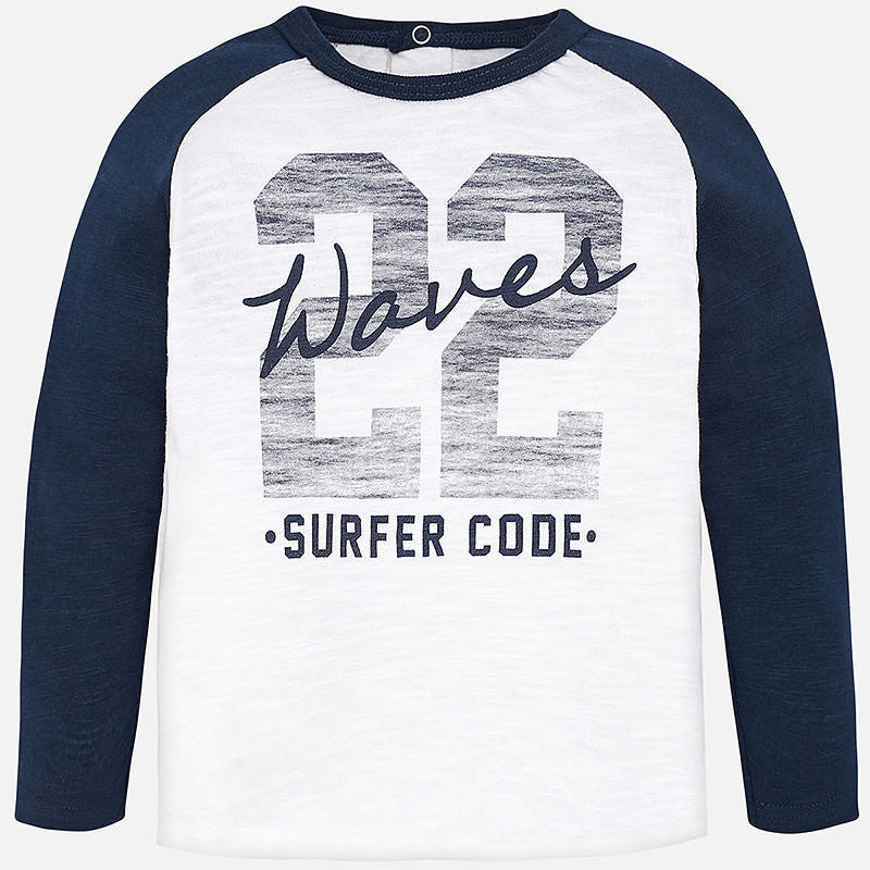 Baby Boy Surfer Print Long Sleeve T-Shirt