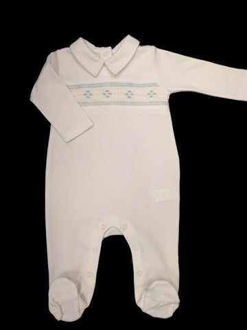 Baby Boys Smocked Footie Longall