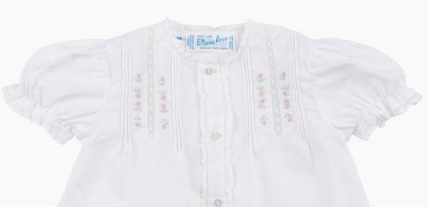 Newborn Baby Girls Floral Rosebud Lace Daygown - DISCONTINUED