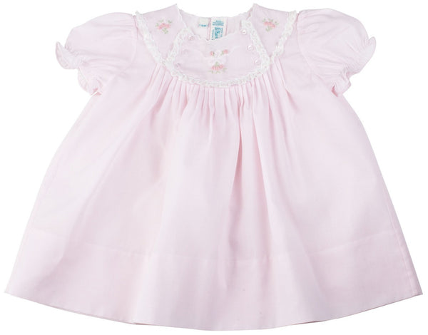Newborn Baby Girls Pink Vintage Bow Collection Dress
