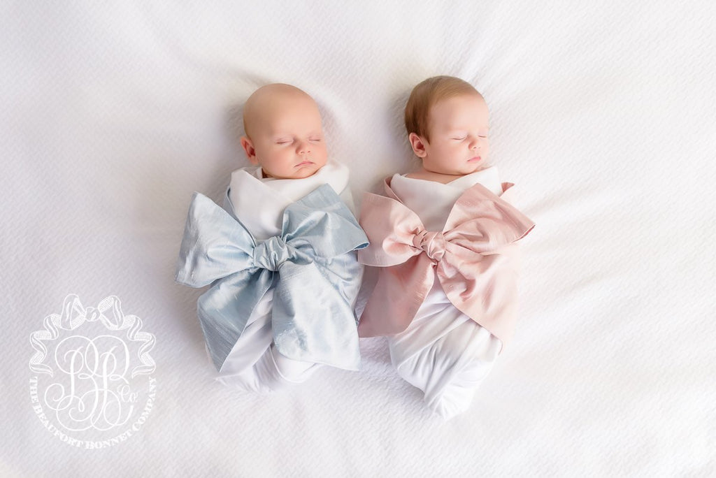 The Beaufort Bonnet Company Silk Bow Swaddle ® Southern Blush