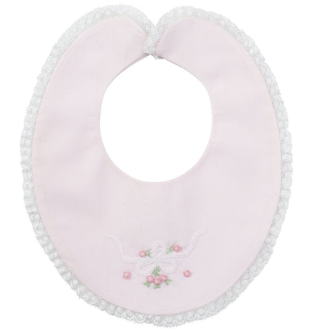 Vintage Bow Bib With Lace Trim