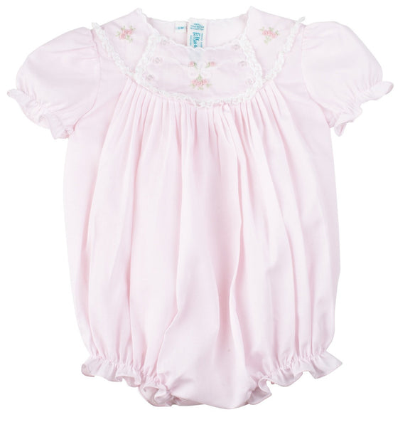 Baby Girls Pink Vintage Bow Collection Bubble