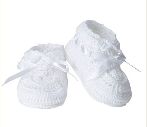 Hand Crochet Booties - White