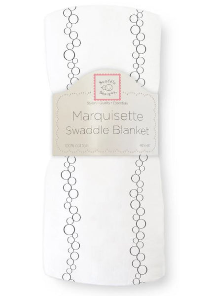 Marquisette Swaddle Blanket - Champagne, Soft Black