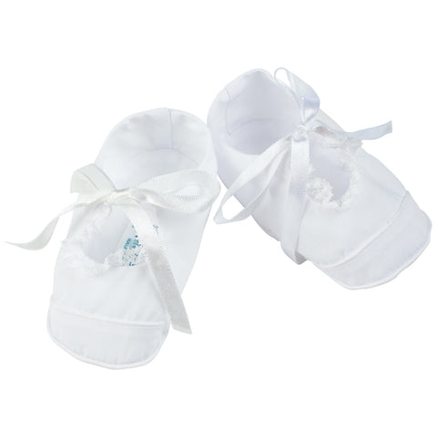 Baby Girl Mary Jane Style Booties With Lace