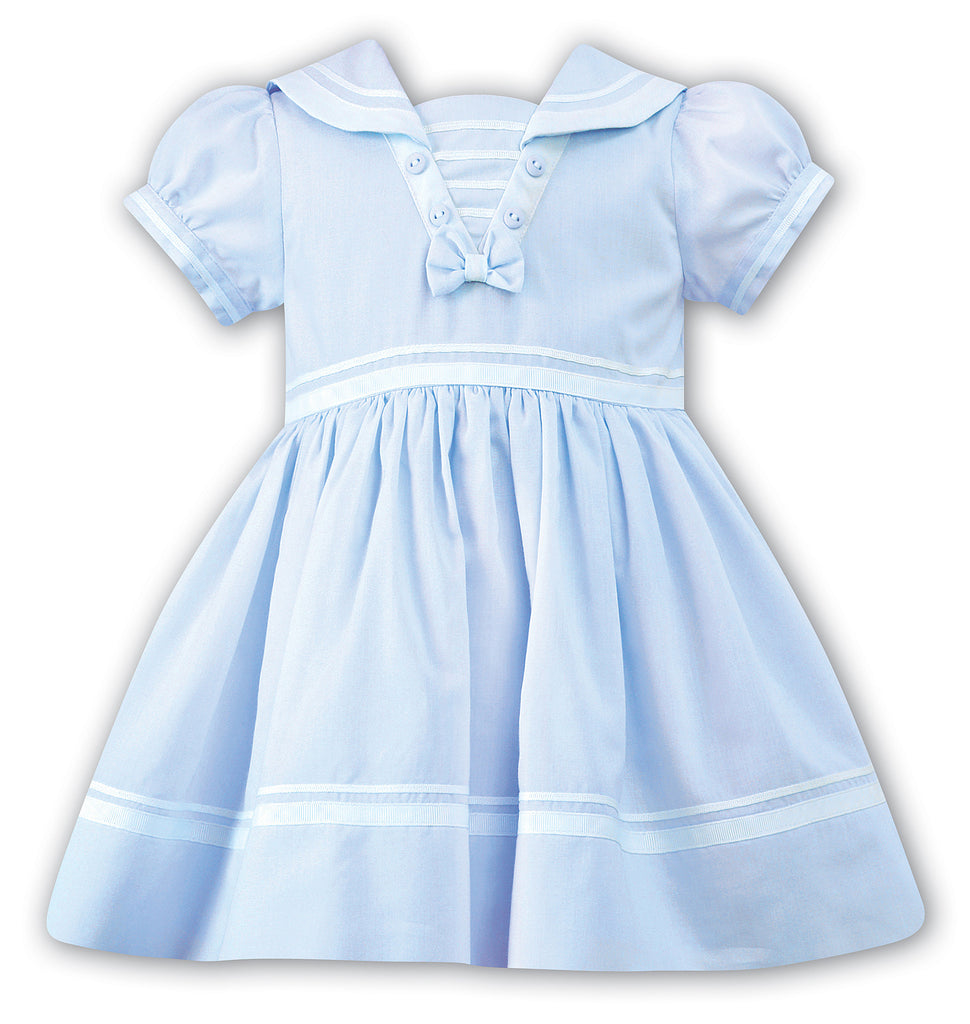 Girls Light Blue Nautical Dress Girls Light Blue Nautical Dress