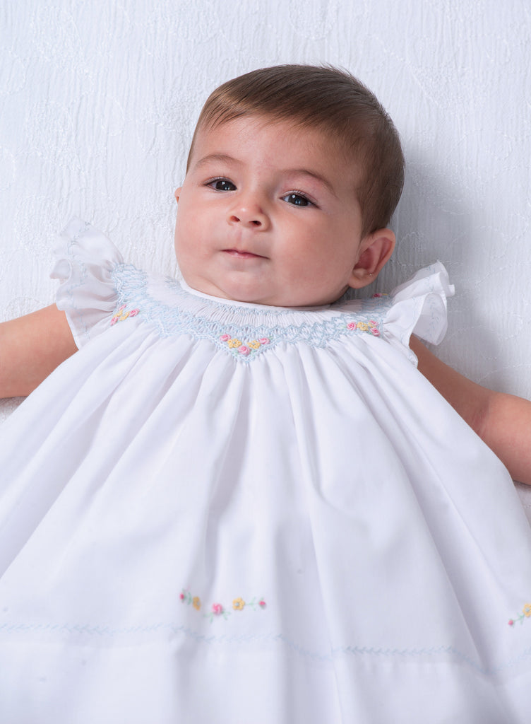 Sarah Louise - Baby Girls Smocked Angel Sleeve Dress The Velveteen Rabbit Sarah Louise - Baby Girls Smocked Angel Sleeve Dress The Velveteen Rabbit