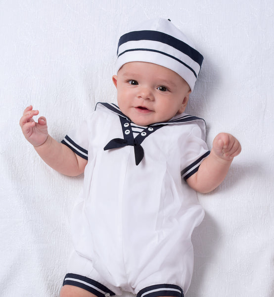 Baby Boys Nautical Romper Knee Bubble