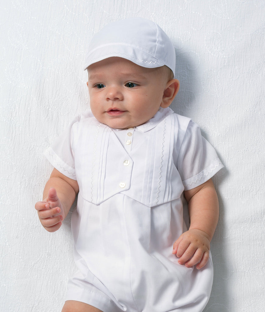 White suit for baby boy baptism