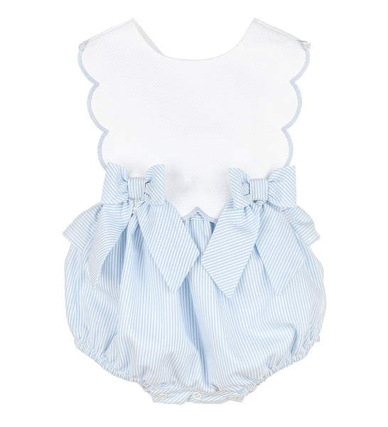 Baby Girl's Lakeside Stripes Saylor Bubble with Bows