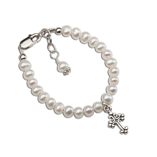 Pearl Bracelet with Cross