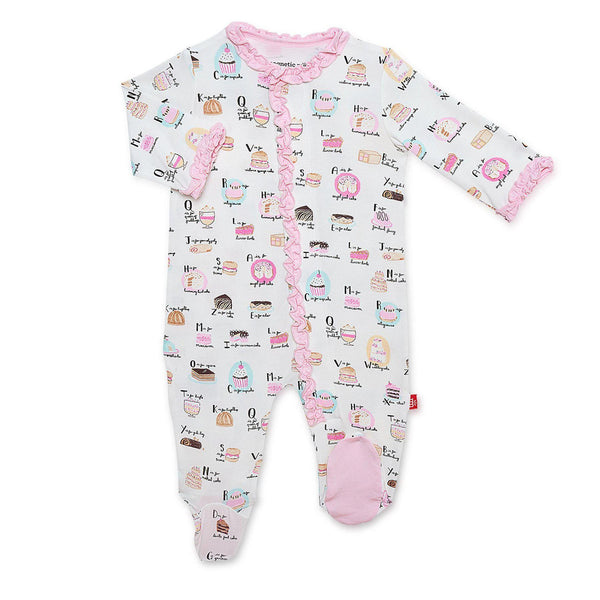 Baby Girl's Cake My Day Modal Magnetic Footie