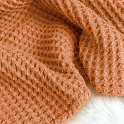 Sugar + Maple Honeycomb Blanket-Copper