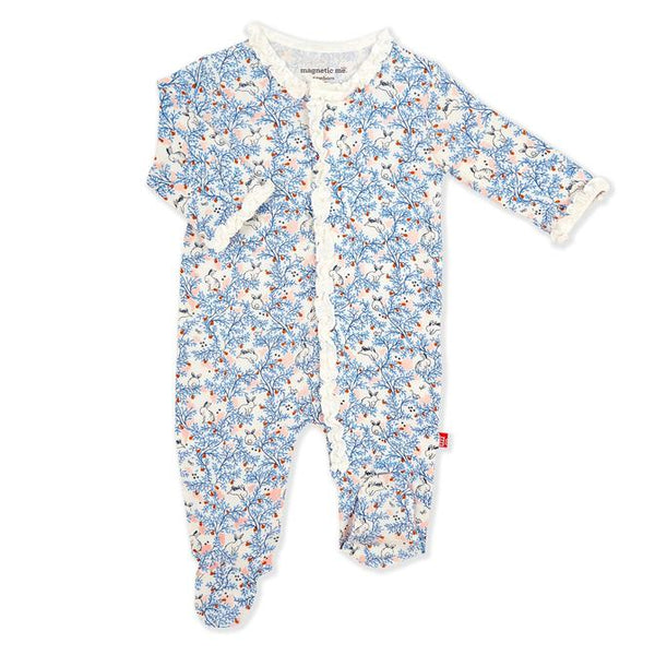 Somebunny Floral Modal Magnetic Footie - SOLD OUT