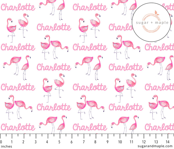 Sugar + Maple Large Stretchy Blanket - Flamingo