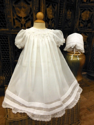 Christening/Baptism Dress and Bonnet - OUT OF STOCK